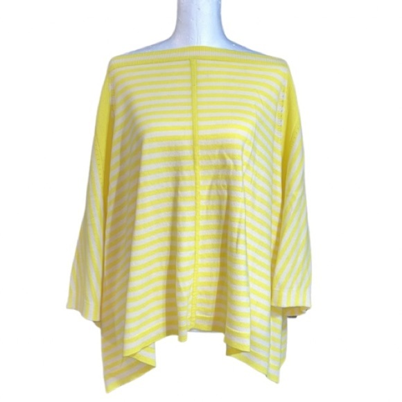 Juicy Couture Cashmere Poncho size XS/S Striped Sunlit/Powder Soft Luxurious - Picture 1 of 6